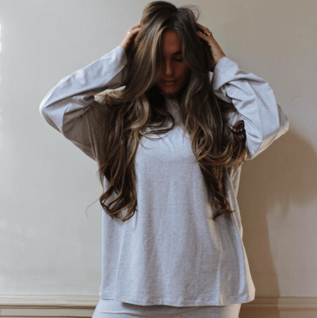 Reinders Modal T-Shirt Light Grey Long Sleeves