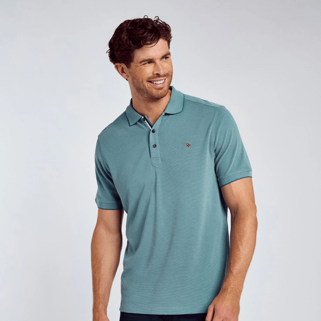 Dubarry Morrison Heren Tencel™ Polo - Azure Blue