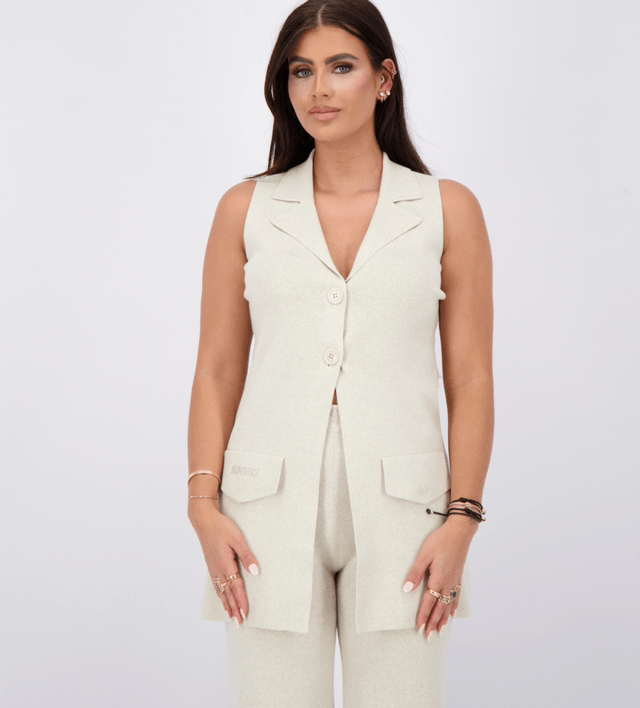 Reinders Camilla Gilet Knitwear Creme