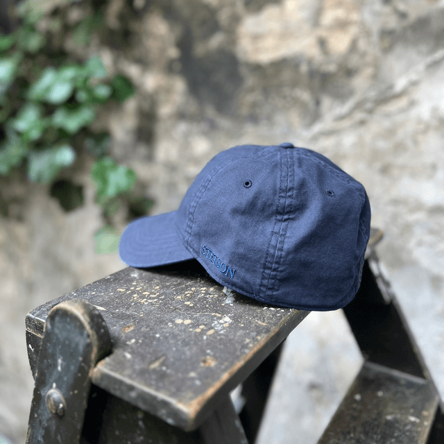Stetson Baseball Cap Delave Organic Cotton Navy Denim 
