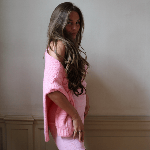 Reinders Tank Top Long Flower Pink