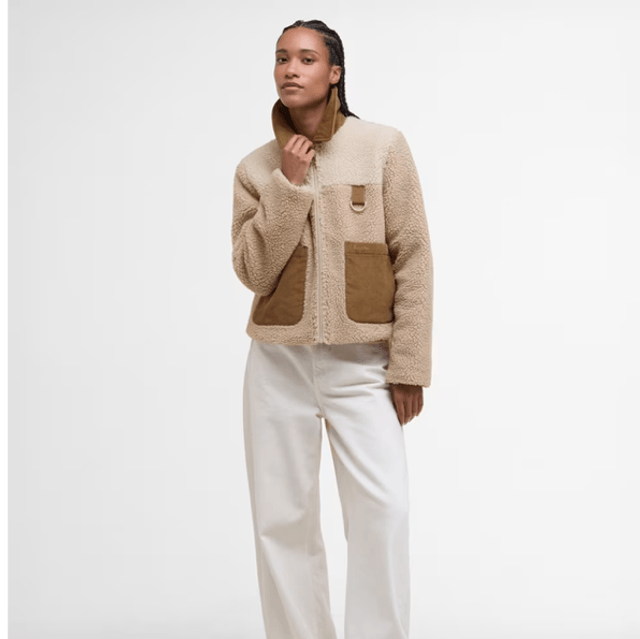 Barbour Malena Fleece Natural Ecru 