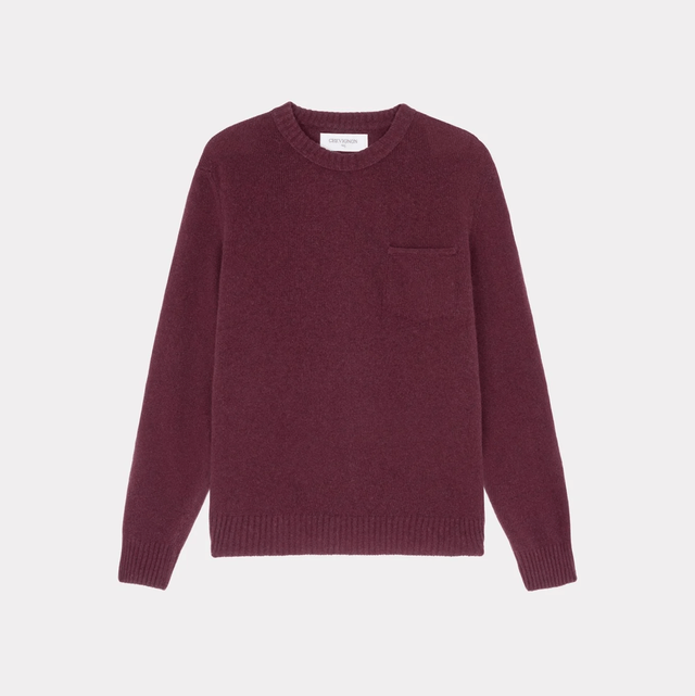 Chevignon Pull Pocket Wool Burgundy
