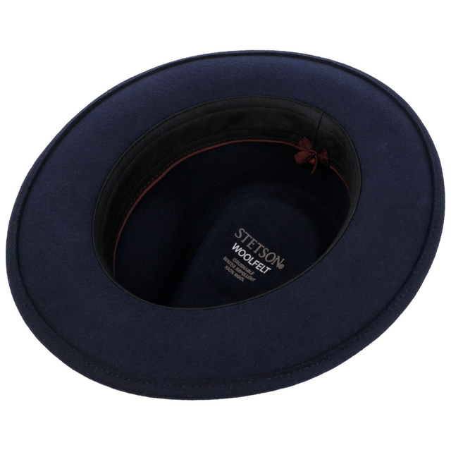 Stetson Burdock Fedora Wollen Hoed Blue