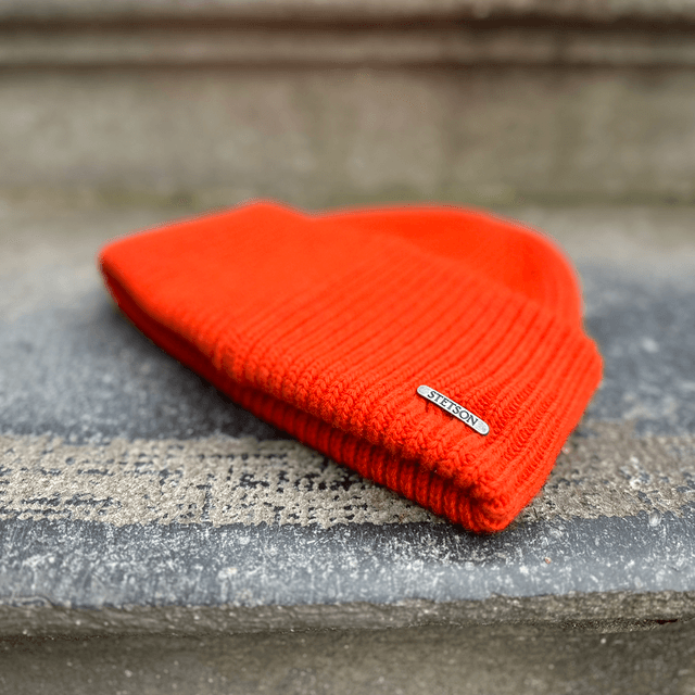 Stetson Beanie Merino Orange (oversized)