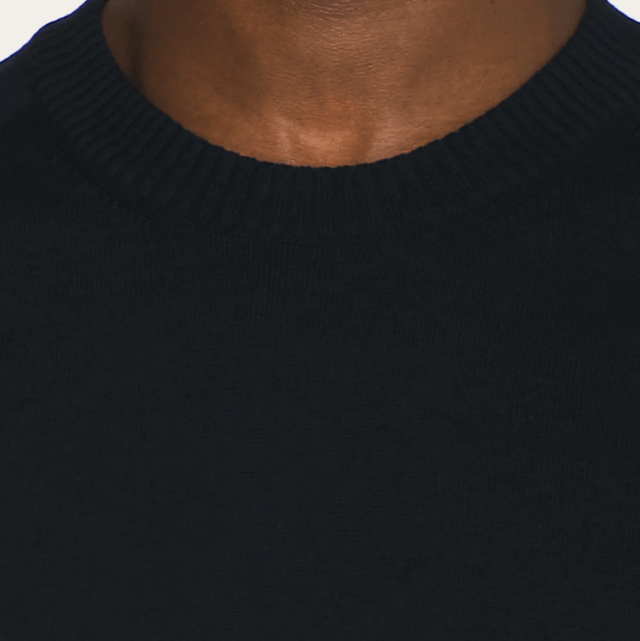 Karl Regular Merino Knit Crew Neck Total Eclipse 