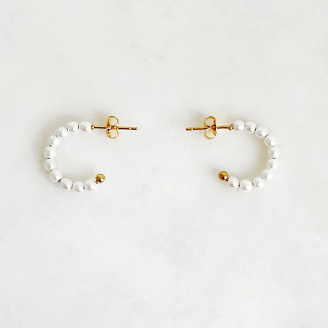 Pearl Hoop Set