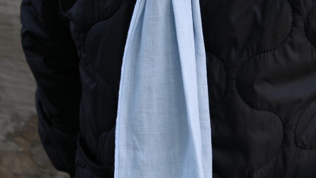 Clement - Linnen Sjaal Light Blue L 