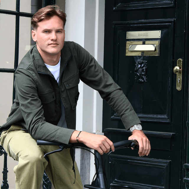 Ma.Strum Aerial Funnel Neck Overshirt Oil Silk