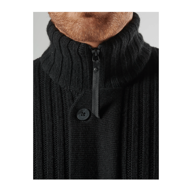 Ma.Strum Glaze Full Zipp Cardigan Jet Black