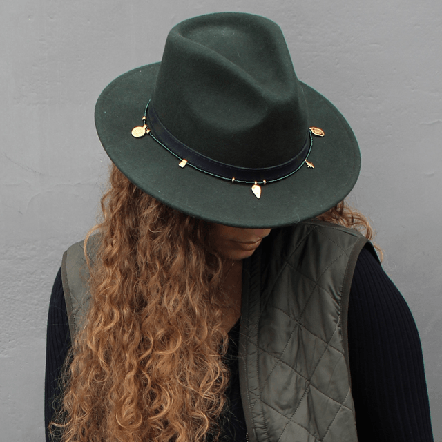 Hoed Ketting TS Green Beads