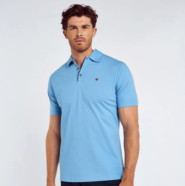 Dubarry Kilmurray Men’s three-button polo - Azure