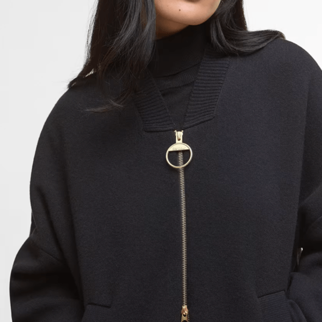 Barbour Milda Knitted Bomber Black