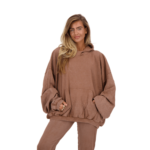 Reinders Hoodie Vintage Wash Cacao