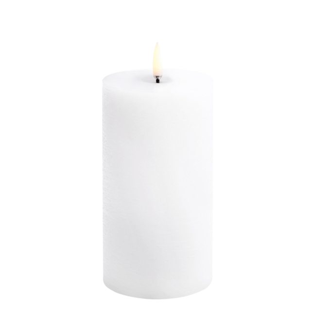 Stompkaars Melted Rustiek Nordic White 7,8 X 15 cm