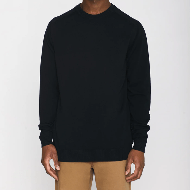 Karl Regular Merino Knit Crew Neck Total Eclipse 