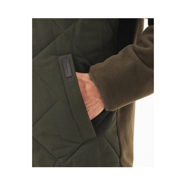 Barbour Hybrid Fleece Jacket Olive