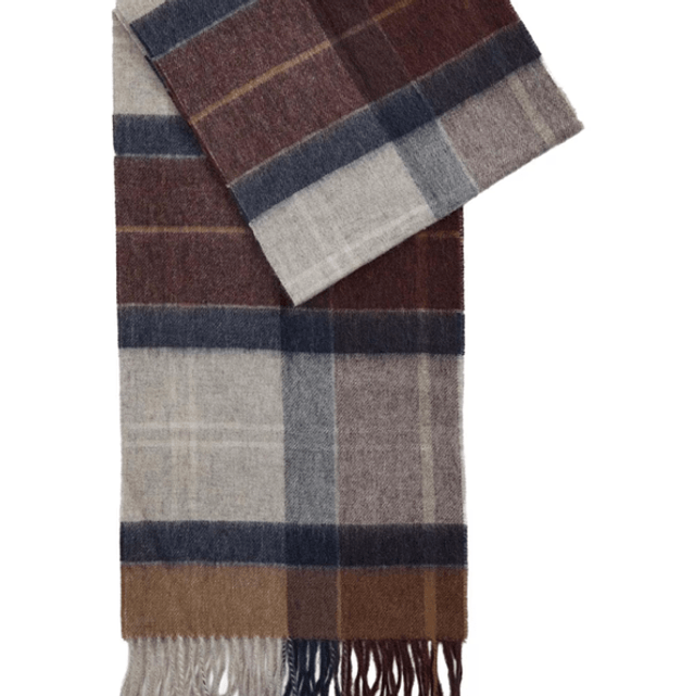 Barbour Inverness Tartan Lambswool Scarf Midnight Oak Tartan