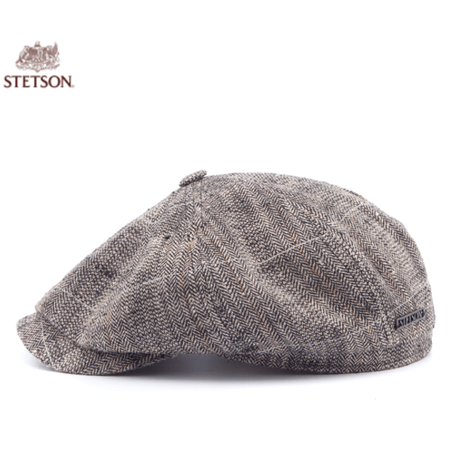 Stetson Hatteras Silk/Linen Herringbone Grey