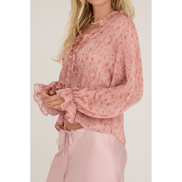 Flounce Blouse Old Rose 