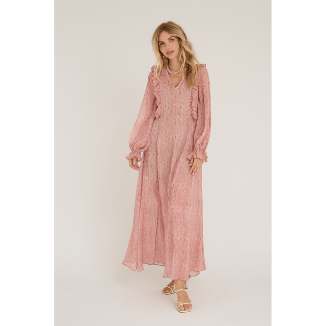 Flounce Dress Old Rose