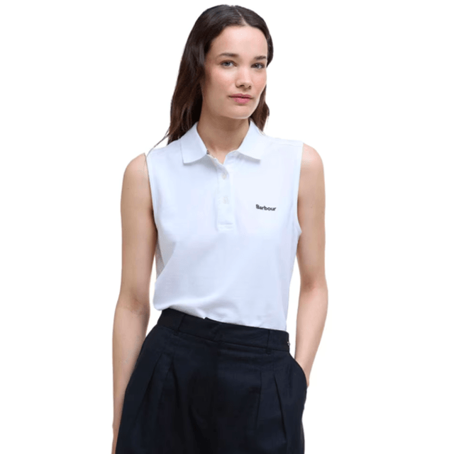 Barbour Bowford Sleevles Top White 