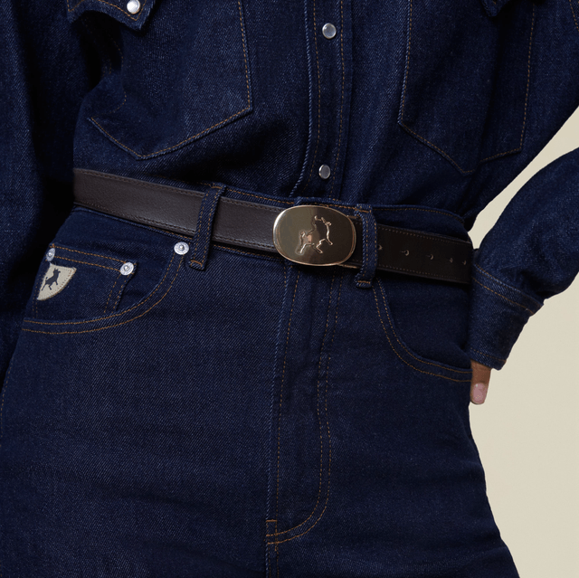 Lois Jeans Leather Belt Black Brown 