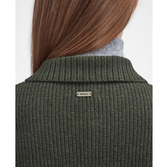 Barbour Allendale Knitted Cardigan Olive 