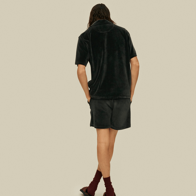 OAS Nearly Black Velour Shirt