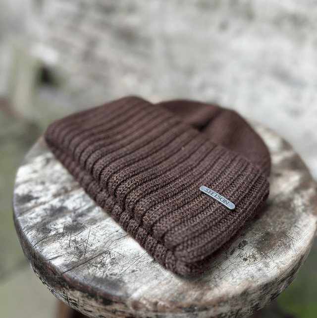Stetson Beanie Merino Bruin 