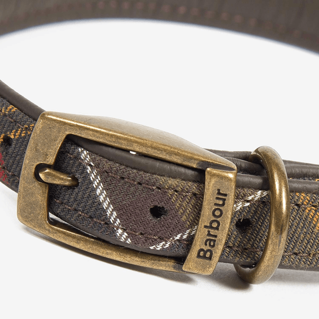Barbour verstelbare hondenhalsband classic tartan