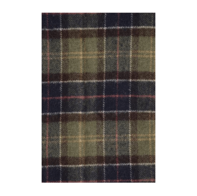 Barbour Tartan Lambswool Scarf Olive Green