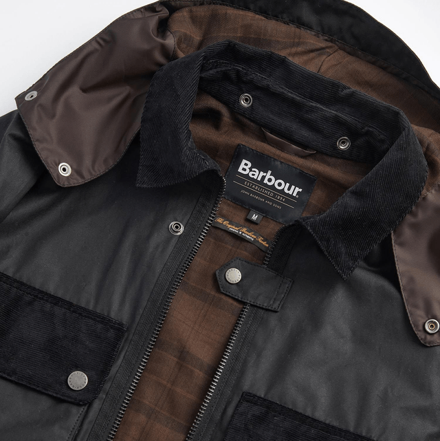 Barbour Re-Engineered Spey Waxed Jacket Classic Black