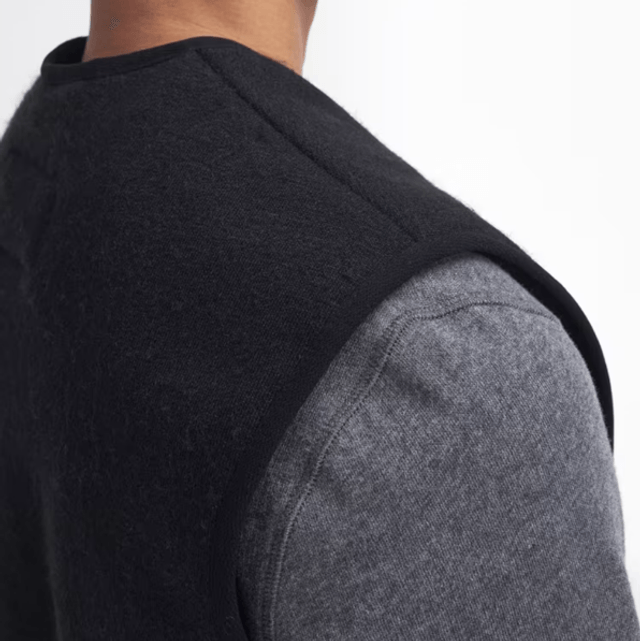 Barbour warm Pile Waistcoat Zip Black