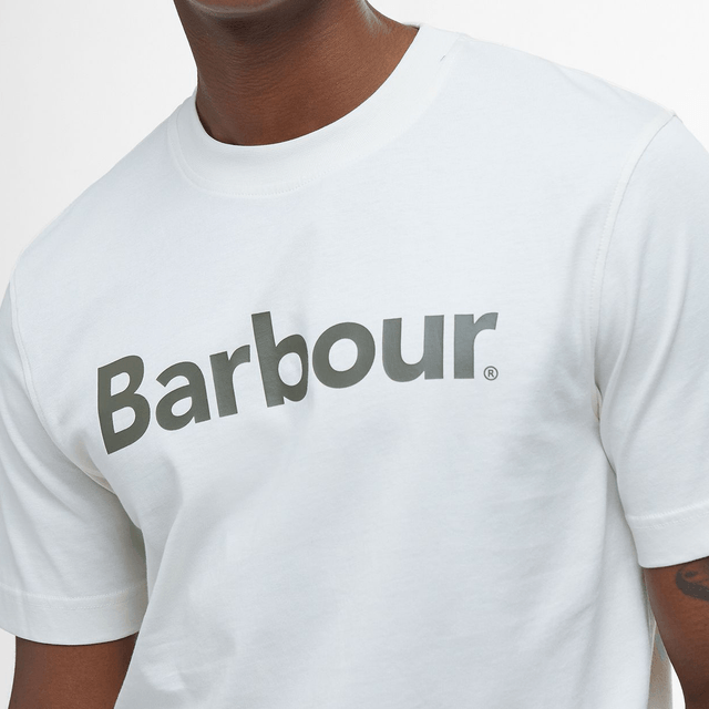 Barbour Logo Relaxed T-Shirt Antique White