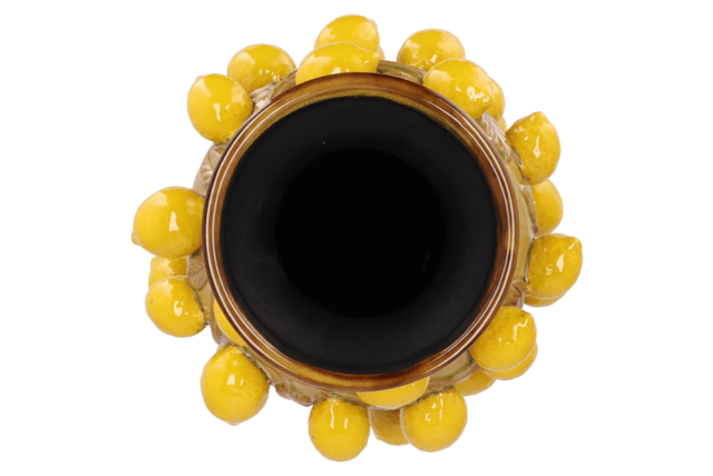Fruit lemon olive green vase 