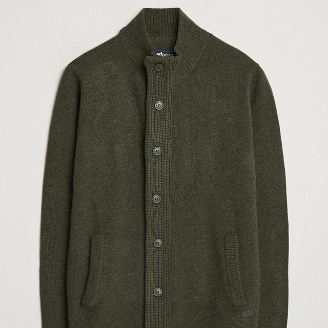 Barbour Essential Patch Zip Thru Seaweed 