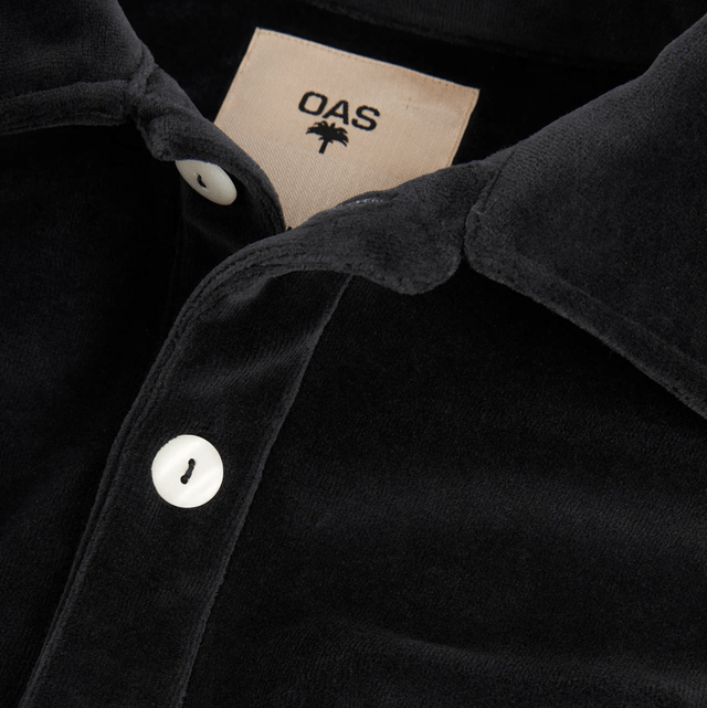 OAS Nearly Black Velour Shirt