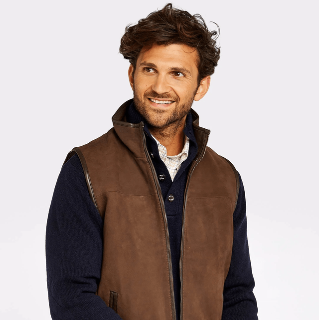 Dubarry Dunhill Leren Bodywarmer - Walnut