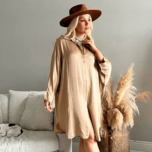 Adelaide shirt dress Camel
