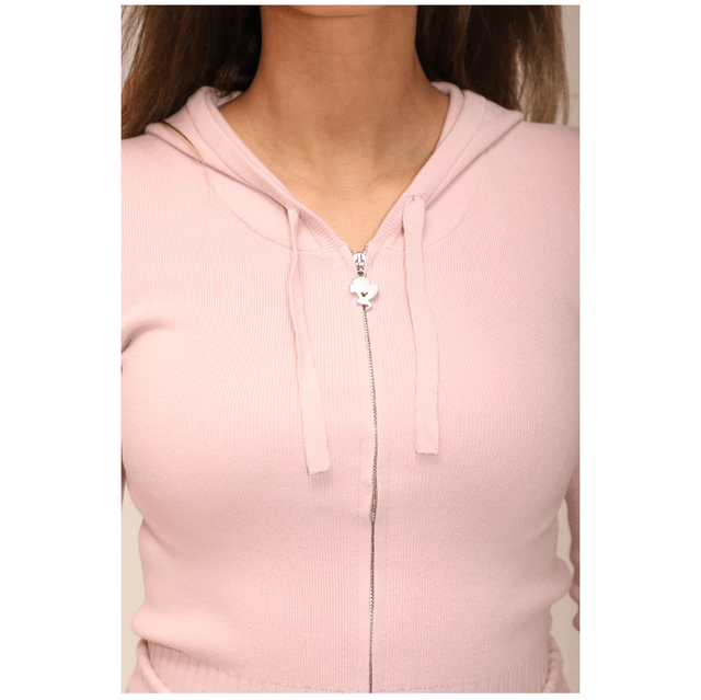 Reinders Molly Zipper Cardigan Lotus Pink