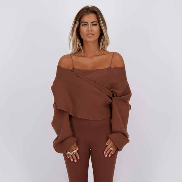 Reinders Savanna Knit Top Cacao