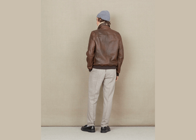 Chevignon Brown Hill Leather Pilot Jacket