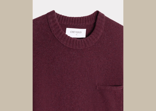 Chevignon Pull Pocket Wool Burgundy