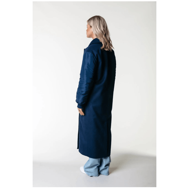 Ada Wool Long Coat Navy