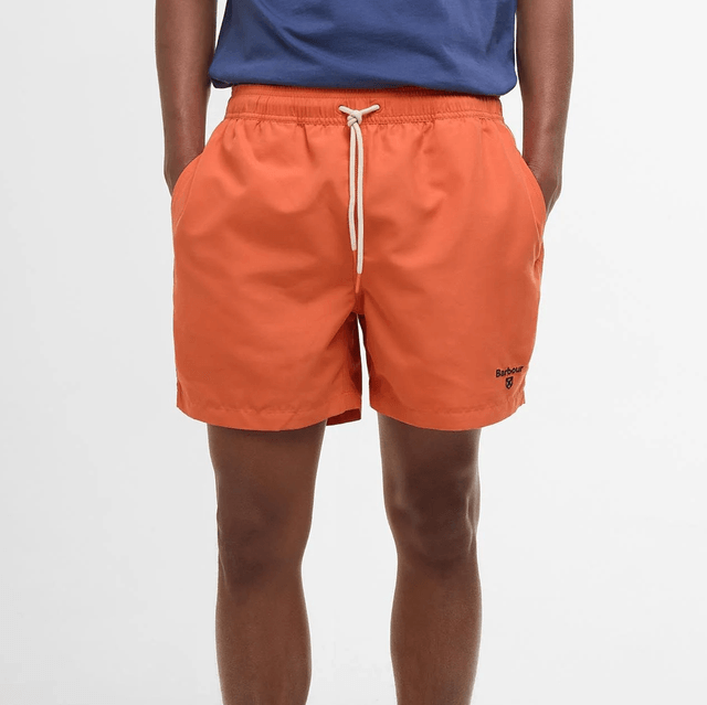 Barbour Logo Swim Shorts Horizon Orange
