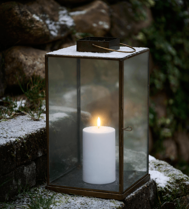 Outdoor Candle White 10,1 x 17,8 cm