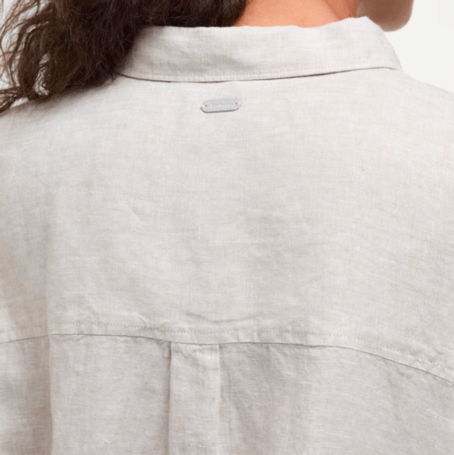 Barbour Hampton Linen Shirt Light Sand