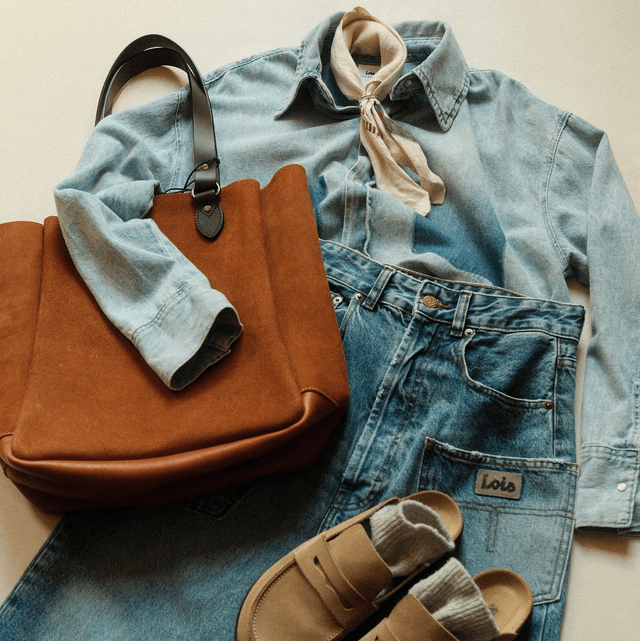 Filson Suede Open Tote Bag Saddle Brown