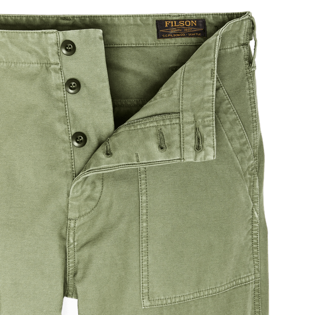 Filson Field Supply Pants Washed Fatigue Green